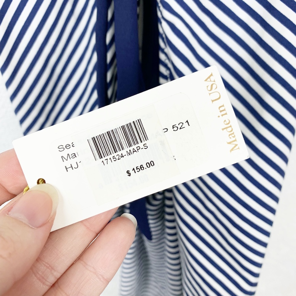 Helen Jon | Seaside One Piece Swimsuit Blue White Stripe - Picture 7 of 7